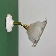 Vintage frosted glass lampshade wall light
