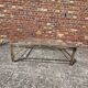 Vintage table basse chrome et laiton dore