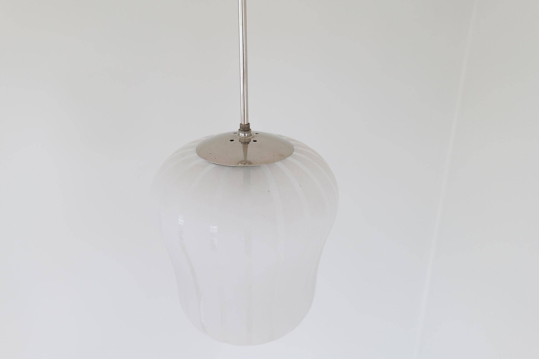 Art Deco Modern Suspension Swedish Böhlmakrs Harald Notini Sweden 1940s