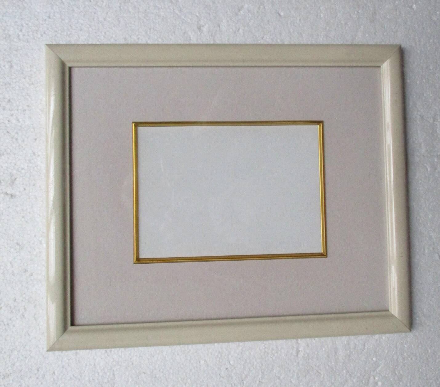 Off-white wooden frame for 242 x 300 mm subject