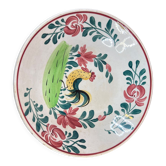 Hollow dish rooster Creil Montereau