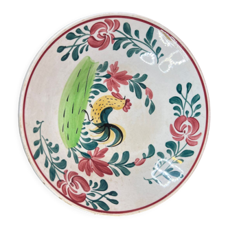 Hollow dish rooster Creil Montereau