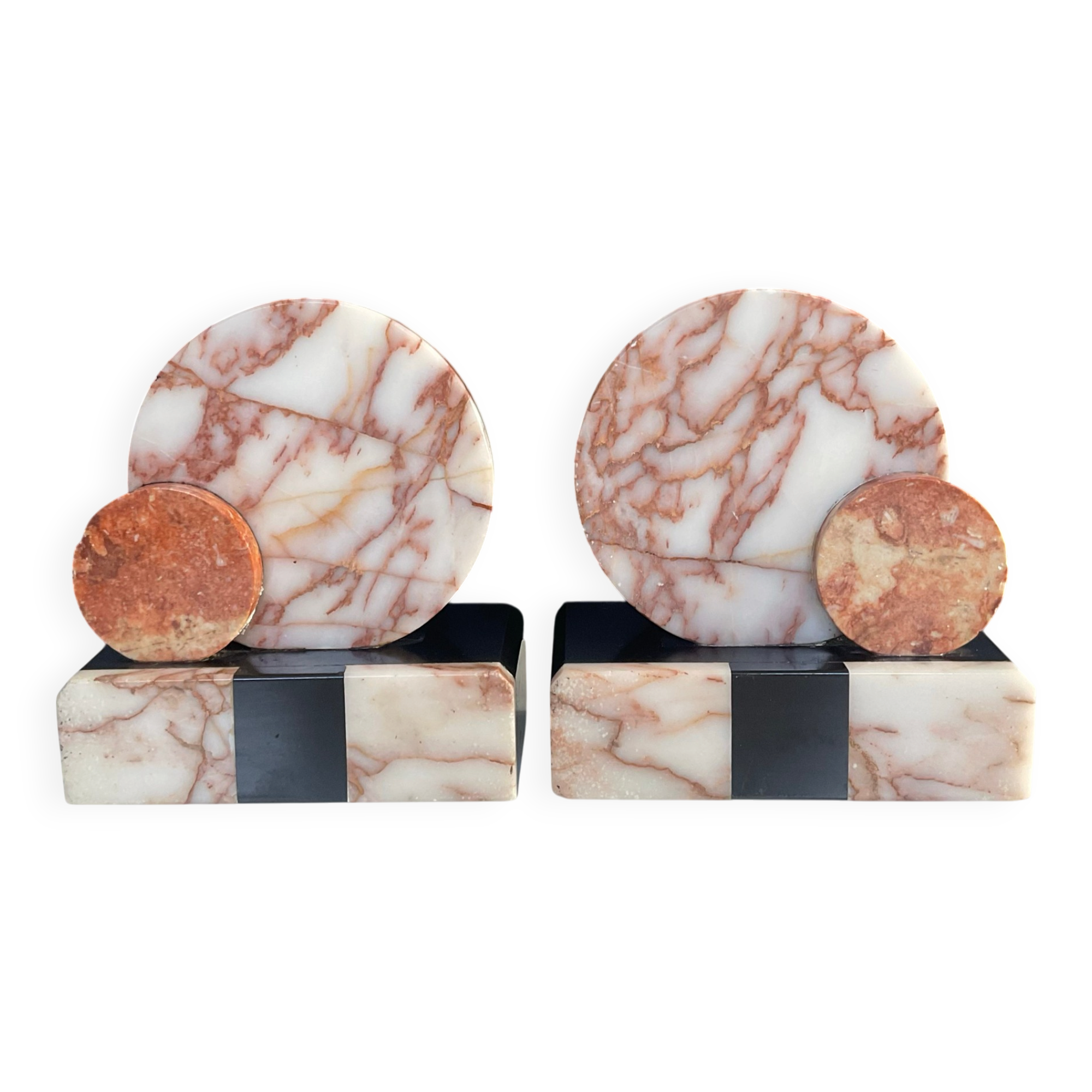 Art Deco marble bookends