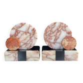 Art Deco marble bookends