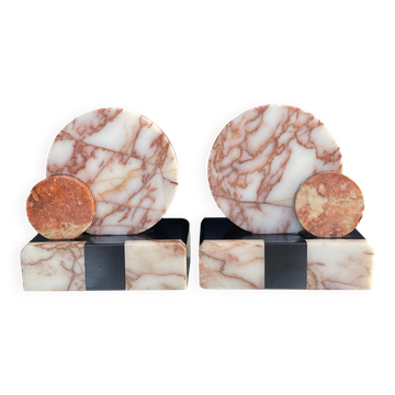 Art Deco marble bookends