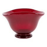 Art red glass bowl by Monica Bratt for Reijmyre Glasbruk, Sweden 1950’s