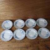 Set of 8 soup plates from the St Amand earthenware factory, Régence model, iron earth