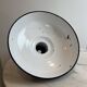 Industrial suspension in black enamelled sheet metal - workshop lampshade