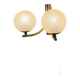 Simple two-armed wall light in brass and glass by Ball and Ball, Kaiser, 1960s, Germany.