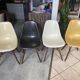 Lot 4 chaises dsw fibre noyer eames herman miller vintage