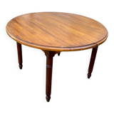Antique oval round table with solid wood extension