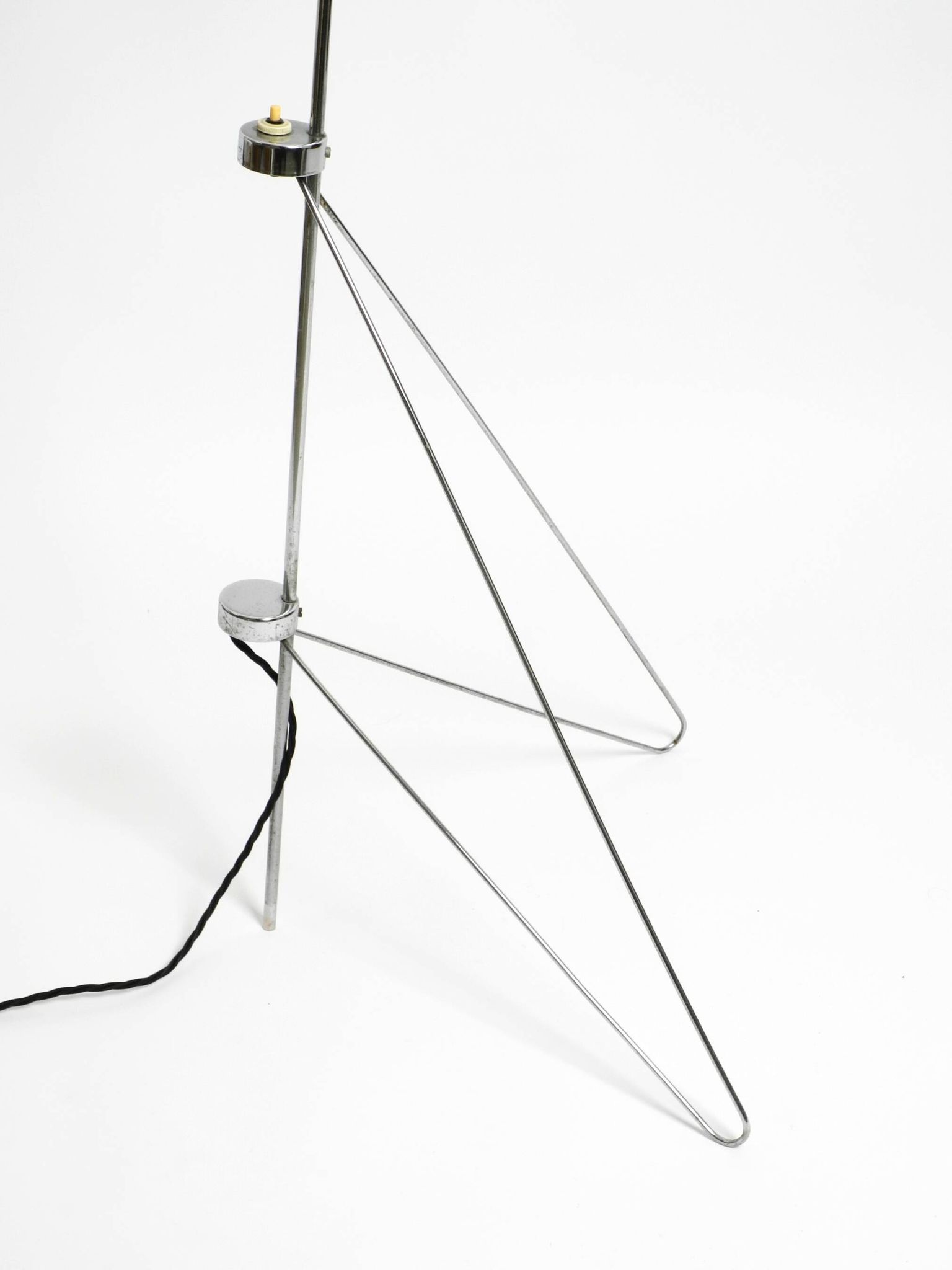 Original 1960s metal chrome floor lamp by Josef Hurka for Napako Czech
