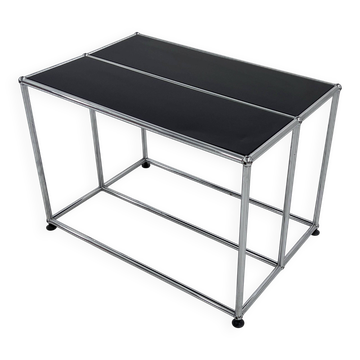 Black console by Fritz Haller & Paul Schärer for USM Haller, 1980