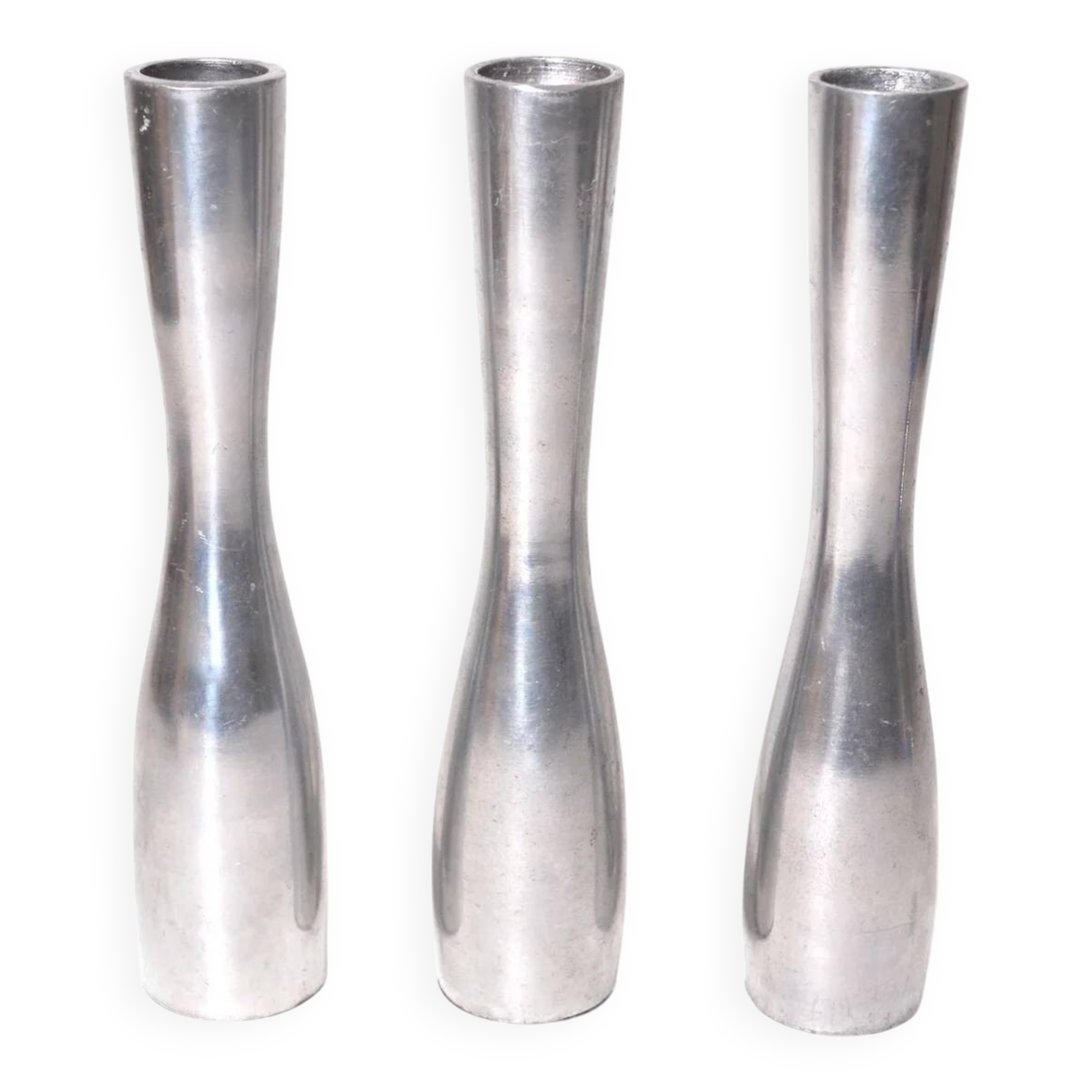 Vintage aluminum candlesticks