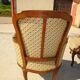 Bergère armchair in walnut and upholstered fabrics, set of 2