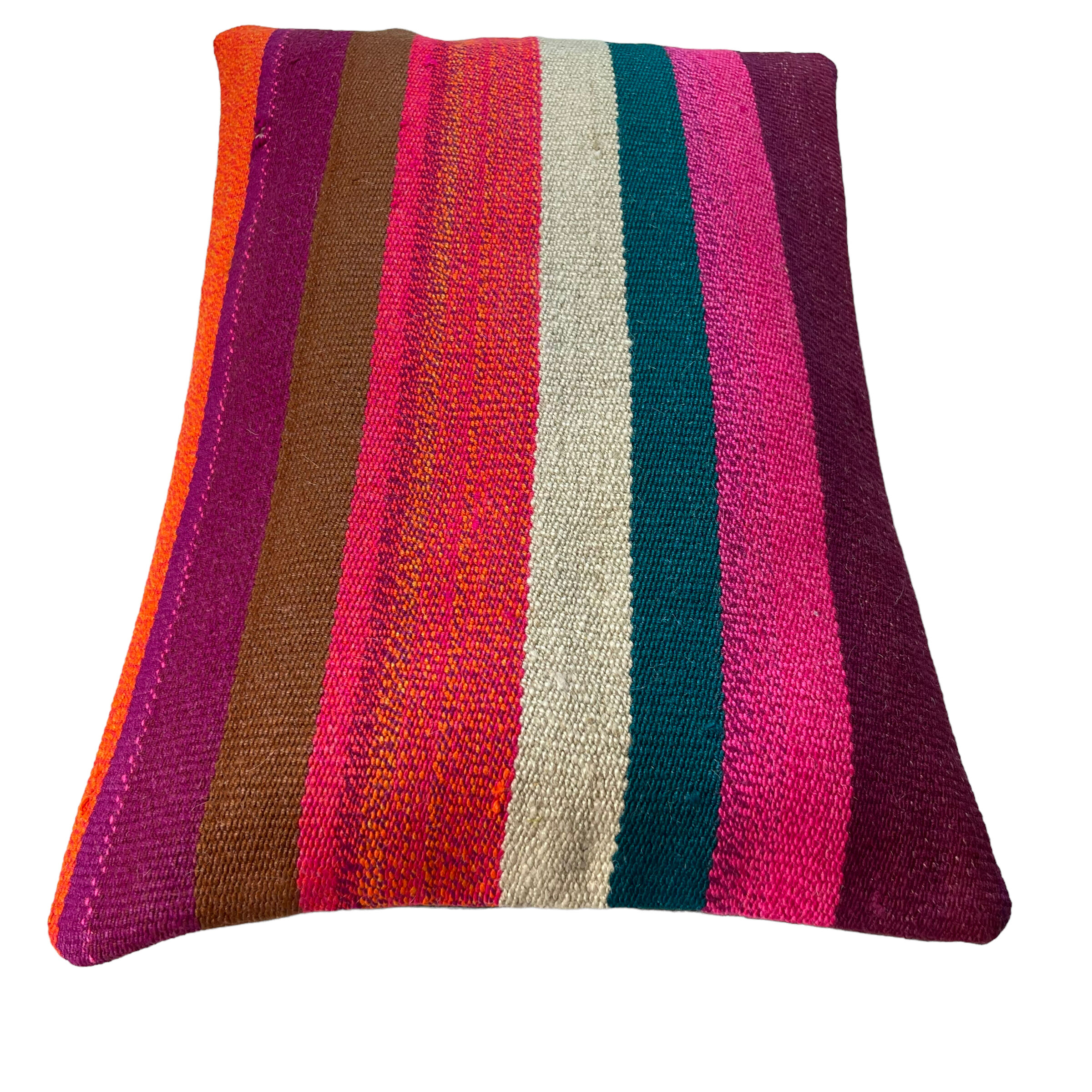 Housse de coussin vintage turque faite à la main, 30 x 50 cm