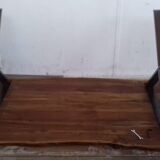 Table with raw solid top