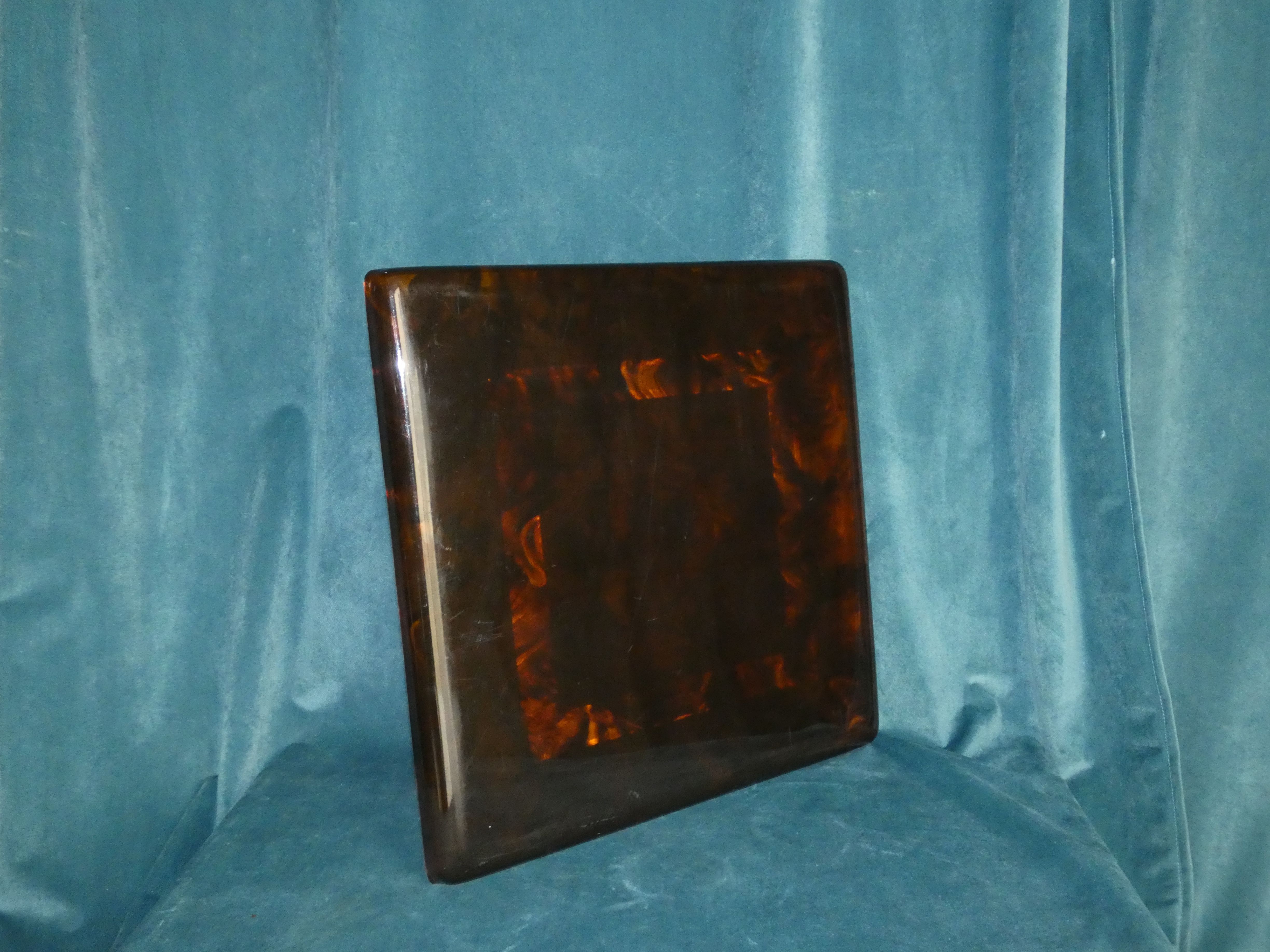 Lucite faux ecaille de tortue tray circa 1970