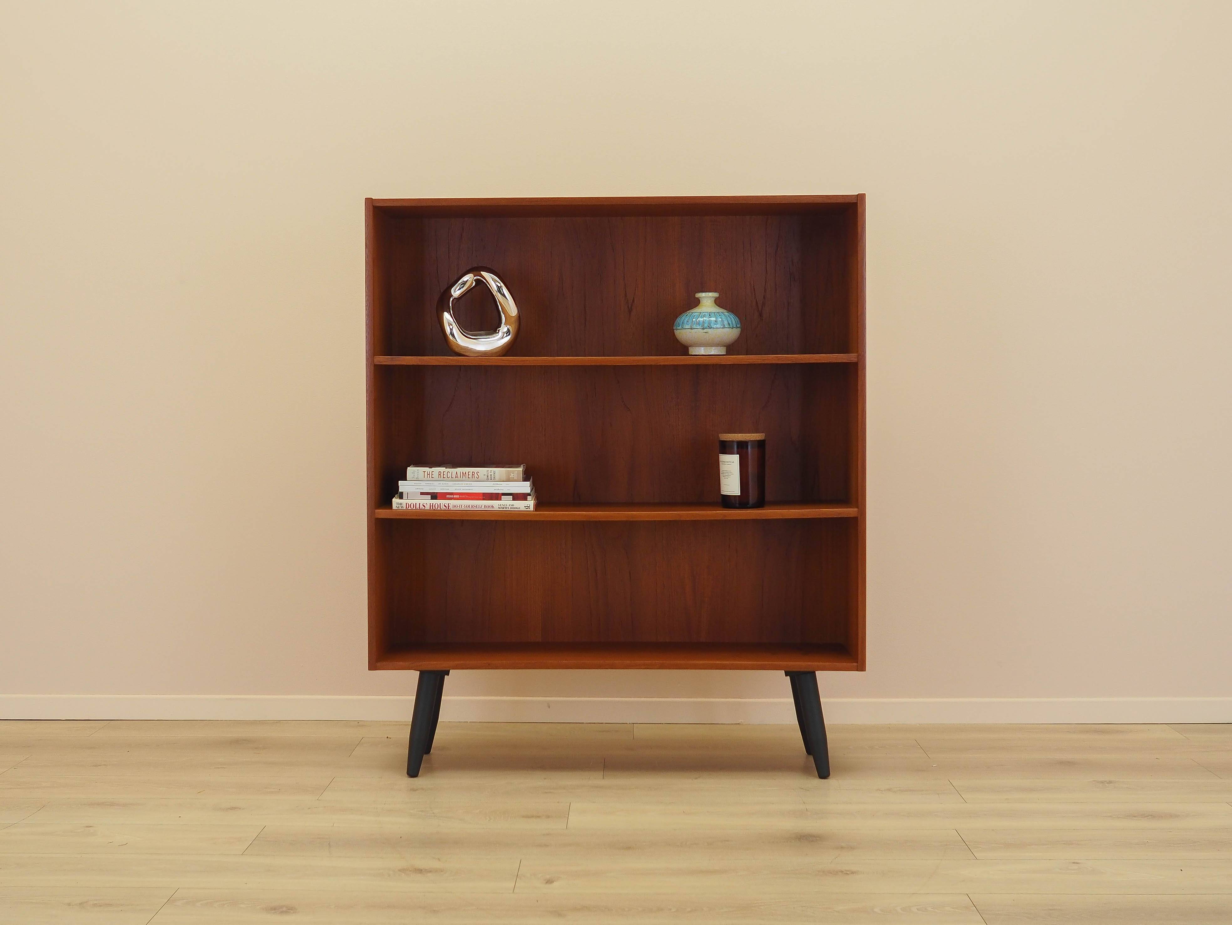 Teak bookcase, Danish design, 1970s, manufactured by Clausen & Søn