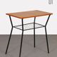 Vintage metal and wood table from the 1960s