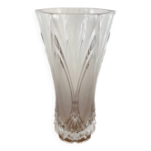 Grand vase en cristal d’arques taillé Vintage