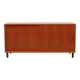 Buffet années 1960 en noyer avec portes coulissantes, 120cm