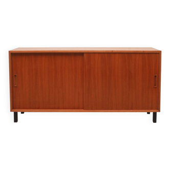 1960s sideboard walnut with sliding doors, 120cm