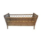 Vintage rattan and wicker bed