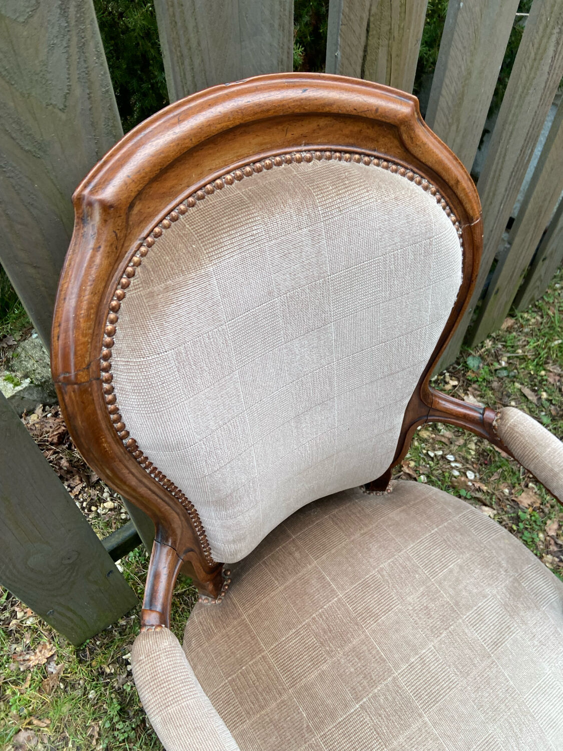 Louis XV armchair, late 19th century.