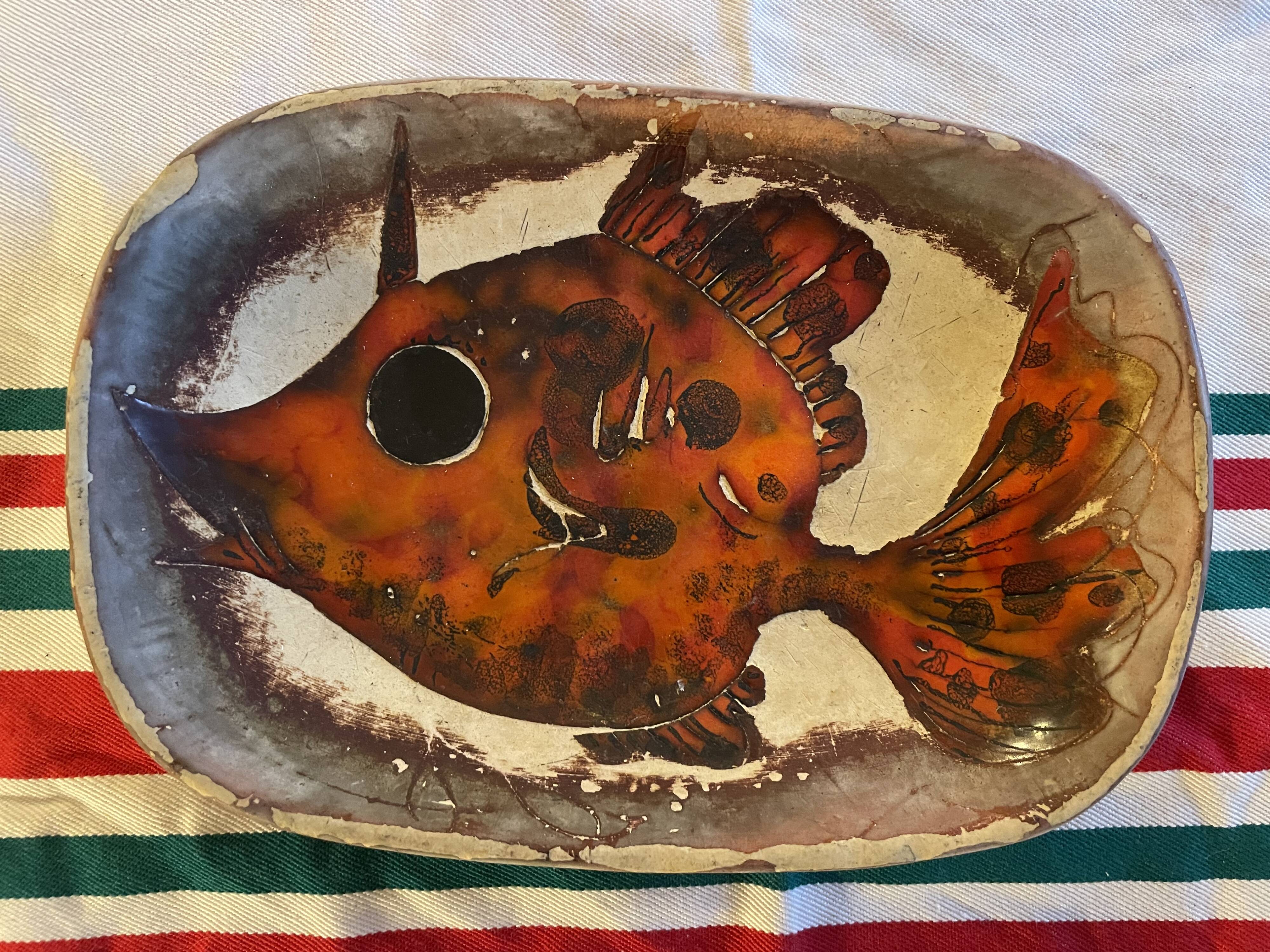 Monique Brunner ceramic dish, 1960s, Vence