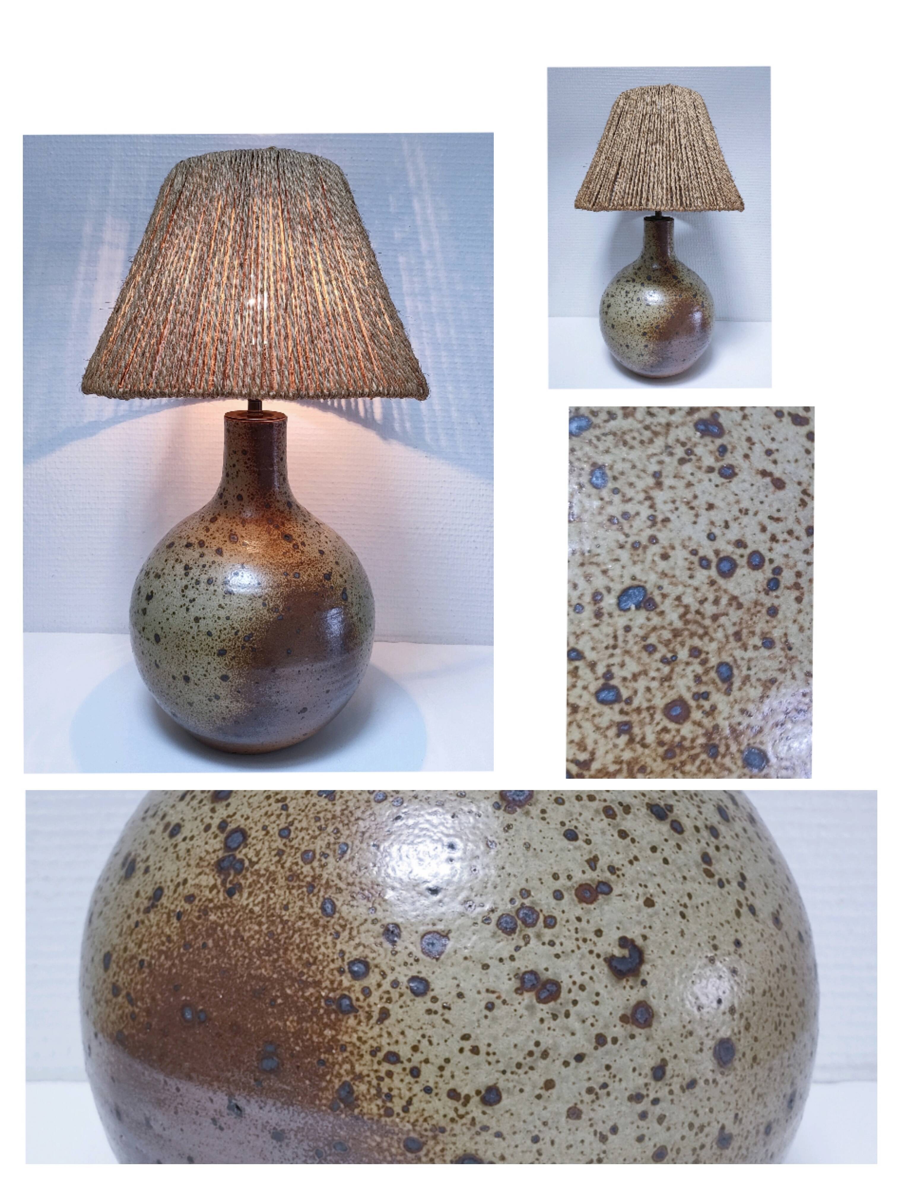XL pyrite sandstone lamp base H. 34 cm