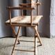 Fauteuil vintage pliant en rotin