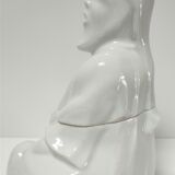 Anthropomorphic porcelain pot signed Baylac late nineteenth early twentieth