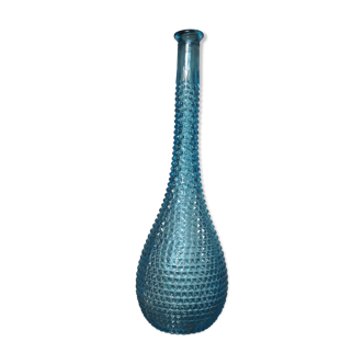 Bouteille carafe empoli italy verre pointe de diamant années 60 70