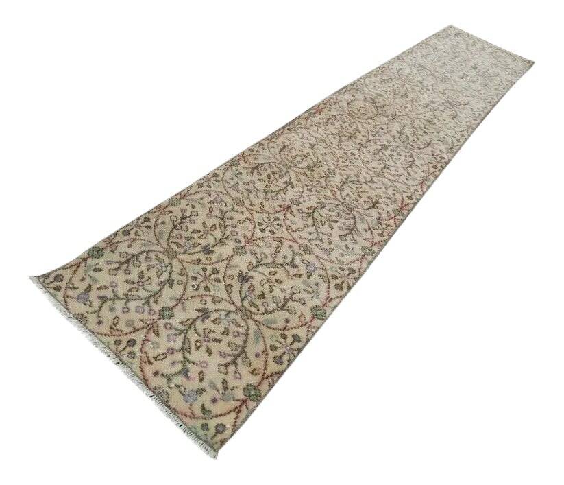 Vintage Turkish hallway rug 64x315 cm