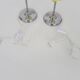 Pair of Space Age table lamps in chromed metal with opaline globe. 1970s