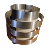 Suspension stainless steel blades and wood
