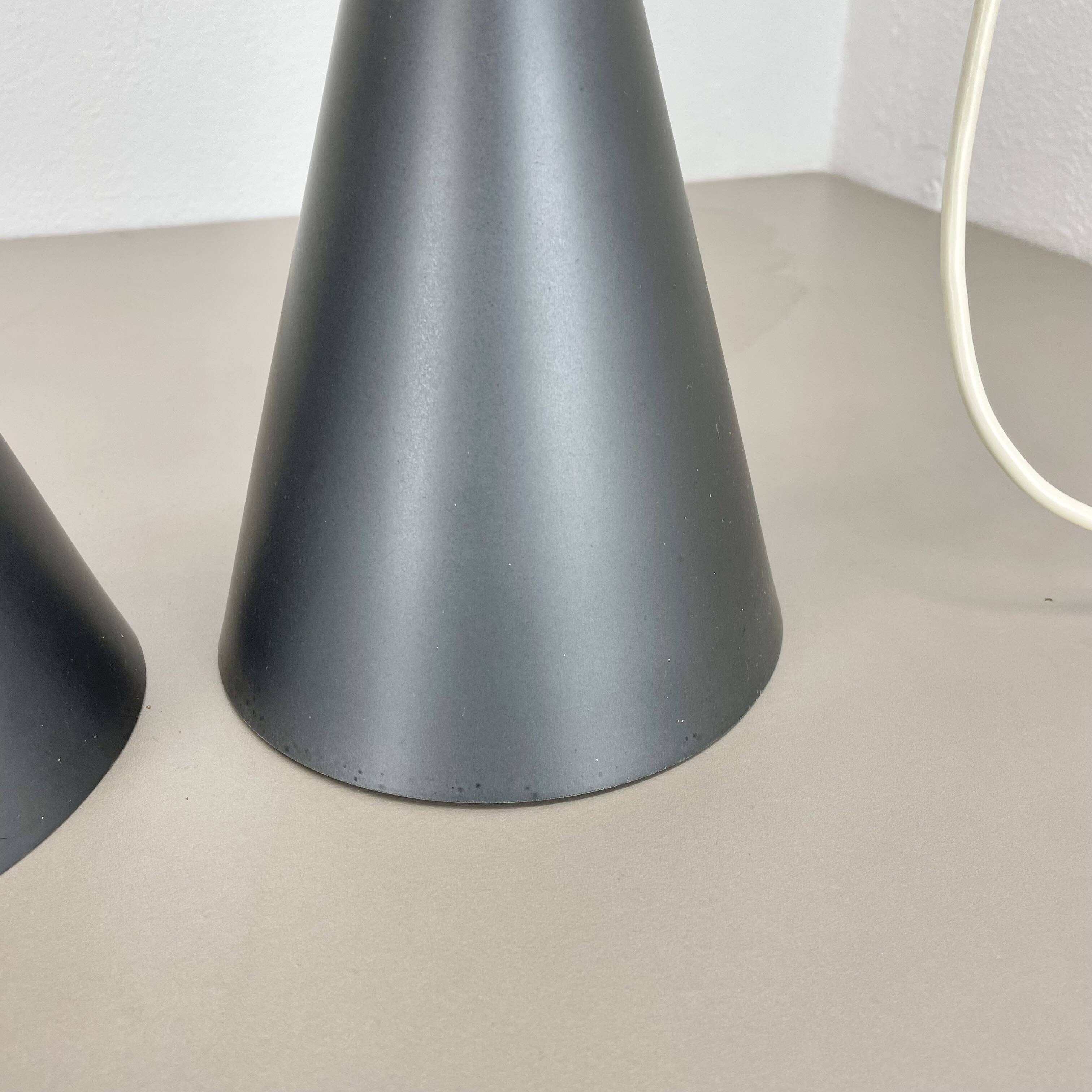 Set of 2 diabolo stilnovo style metal hanging light, bag turgi, switzerland 1950