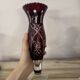 Dark Red Bohemian Crystal Soliflore Vase