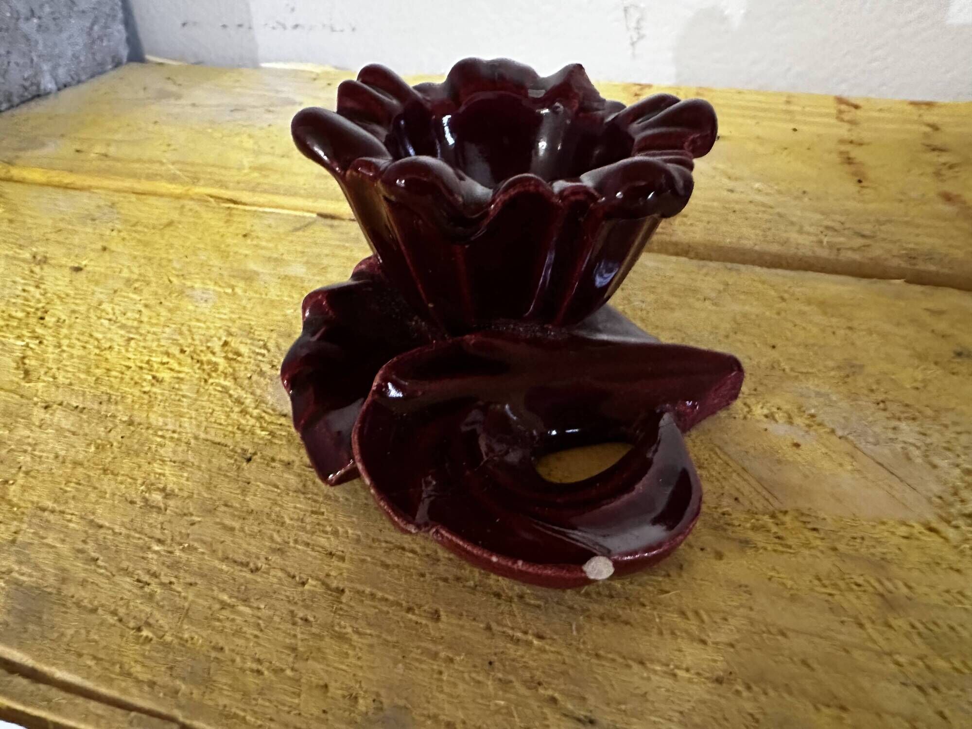 Ceramic Candle Holder Vallauris 1950s signed CAB