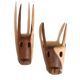 Wooden wall animal heads, 70s