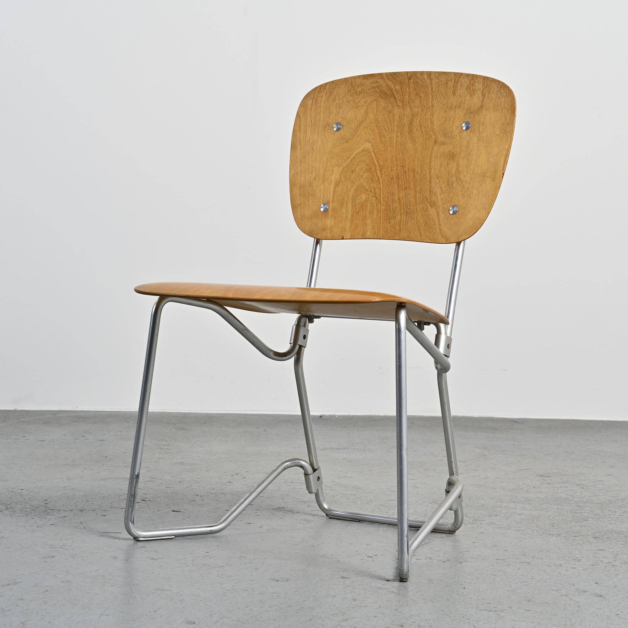 Suite de 8 chaises Alu-Flex par Armin Wirth, circa 1965