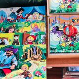 Children's cube set in its original wooden box