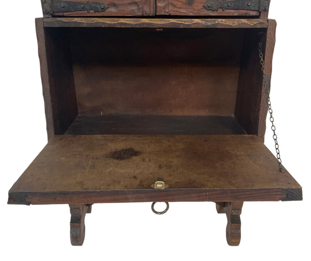 Vintage brutalist spanish wall cabinet cupboard design