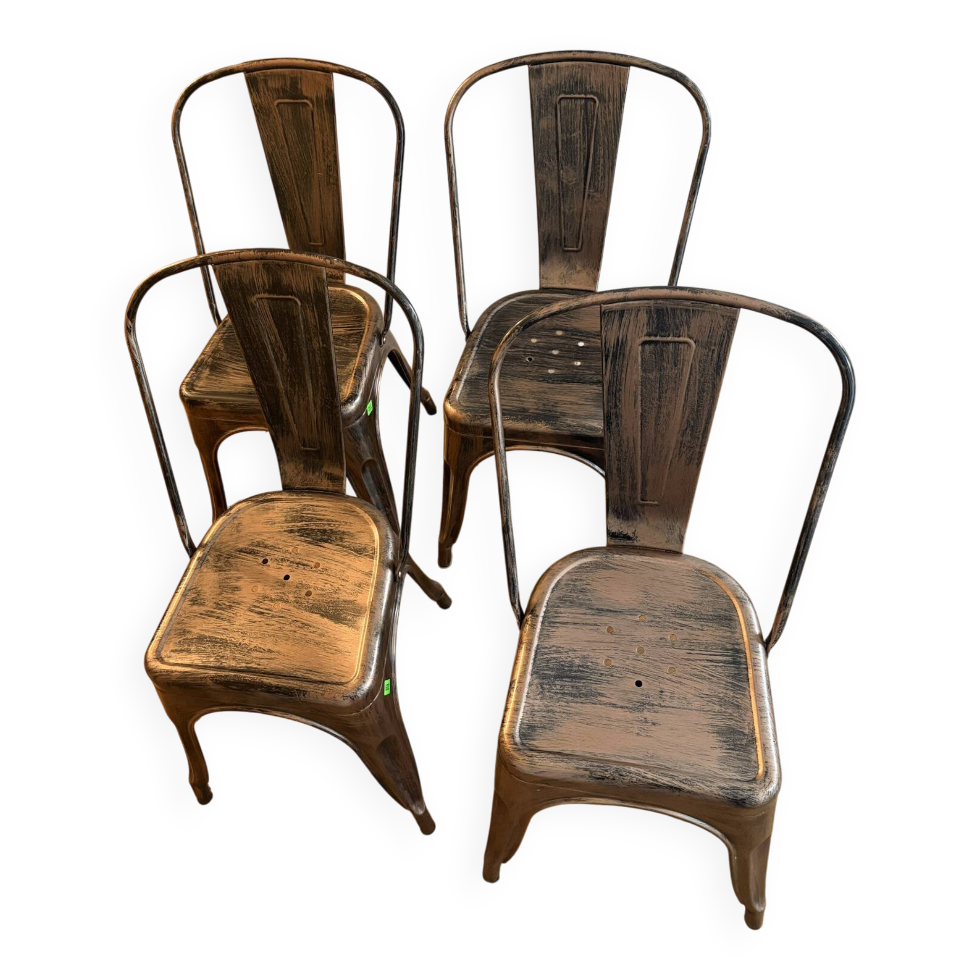 Set of 4 Boston chairs in patinated bronze metal – Westwing ni