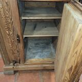 Antique cooler with a door