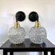 Pair of vintage glass globe wall lights