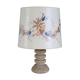 Stone lamp, herbarium lampshade, 60s
