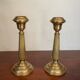 Pair of brass candle holders XIXth