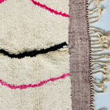 Handmade pure natural wool rug size 140 x 260 cm